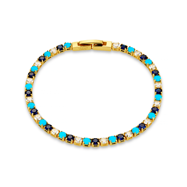 Orelia - Crystal Tennis Blue and crystal Armbånd