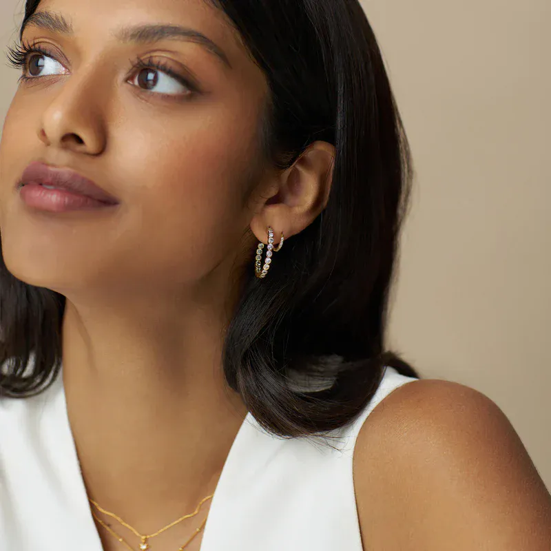 Orelia - Crystal Tennis Mid size hoops