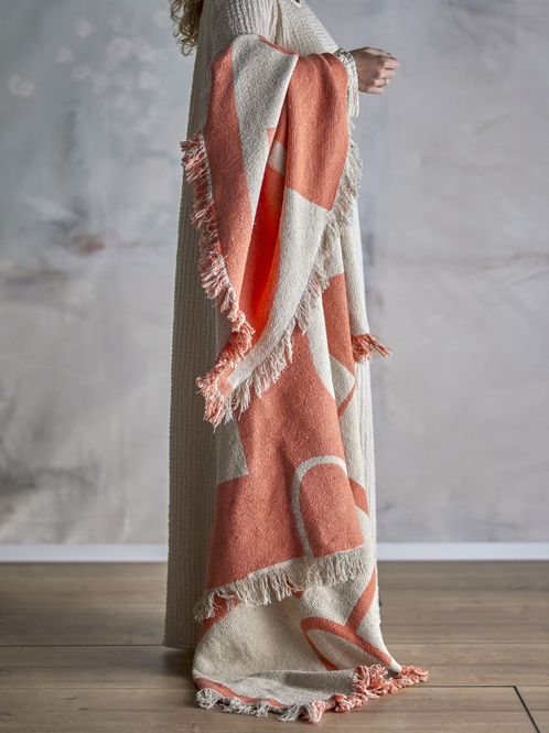 Hovedbilde Bloomingville - Caya Pledd Orange