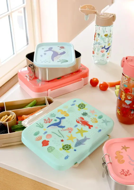 Rice - Drikkeflaske Ocean print blu