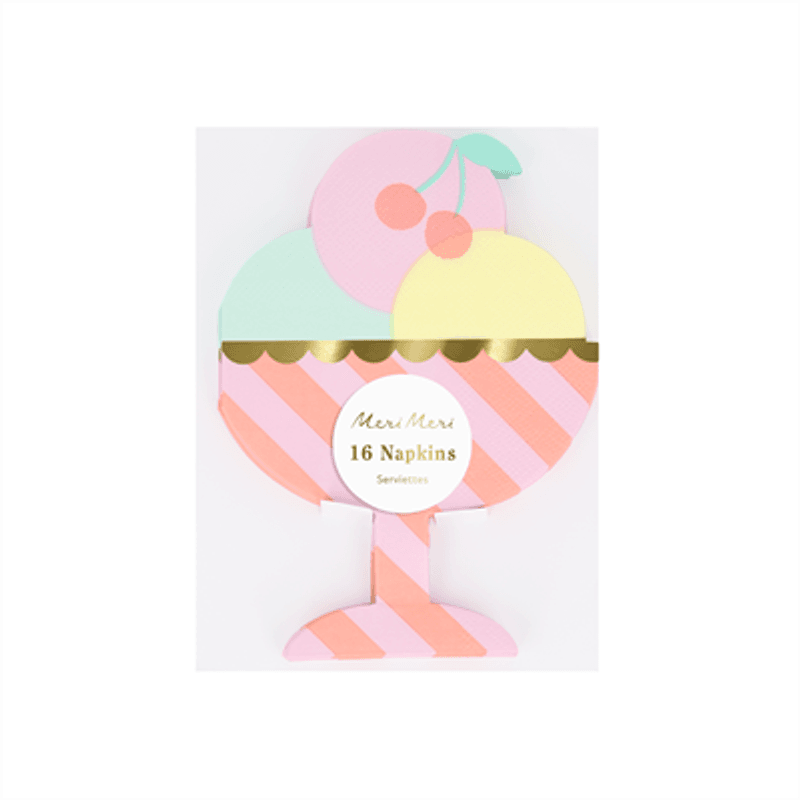 Meri Meri - Servietter Iskremskål 16-pk